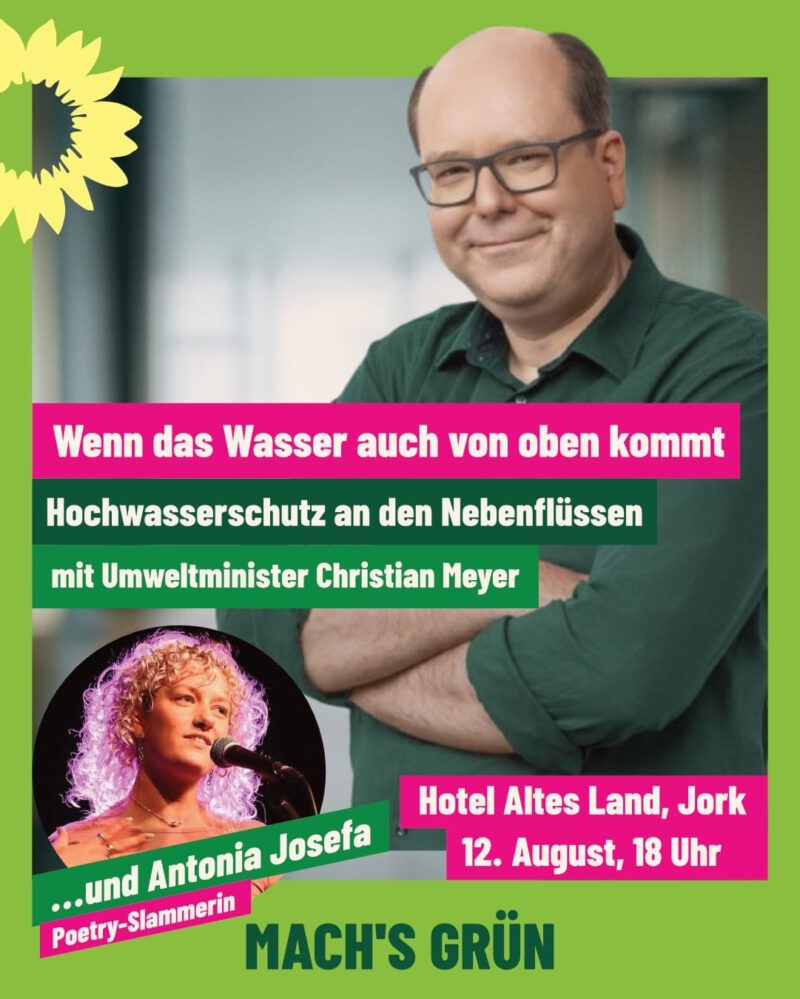 Veranstaltungshinweis zu dem Thema: Wenn das Wasser auch von oben kommt